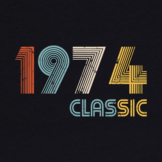 Classic Made In 1974 T-Shirt 45th Birthday Gift by Danielss